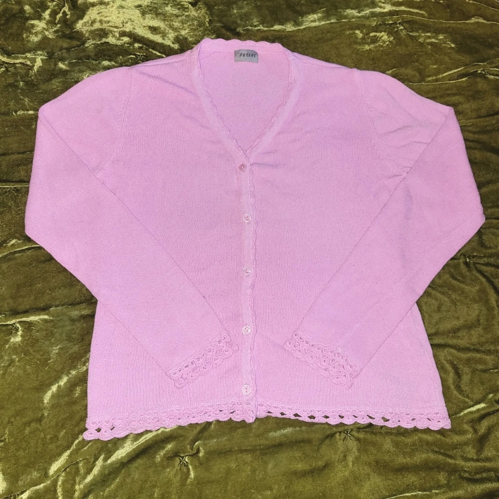 vintage Pazars baby pink cardigan